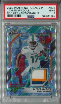 2021 Panini National VIP - Rookies -Memorabilia Jaylen Waddle #RC5 /25 (RC) - Image 1 of 2
