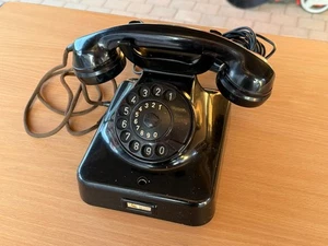 Antikes Bakelit Telefon mit Wählscheibe - Bild 1 von 4