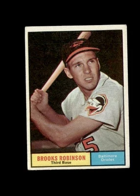Brooks Robinson 1961 Topps #10 Baltimore Orioles Salón de la fama en muy buena condición Foto 1 de 2