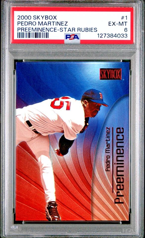 Skybox Premium Preeminence Star Rubies #1 2000 Pedro Martinez #9/50 PSA 6 excelente + Foto 1 de 2