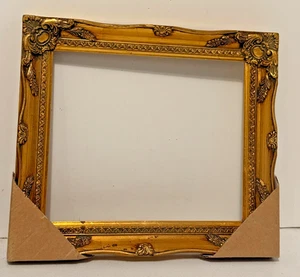 Ornate Gold Tone Picture Frame Baroque Border 13.5"x15" Fits 10"x12” - Picture 1 of 7