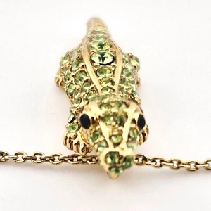 KATE SPADE SWAMPED PAVE MINI ALLIGATOR PENDANT NECKLACE - Picture 1 of 12