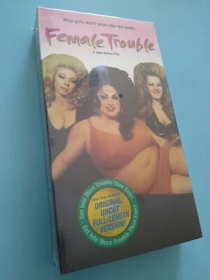 RARE FEMALE TROUBLE VHS SEALED UNCUT UNRATED Full Length JOHN WATERS NC-17 VHTF - Image 1 of 4