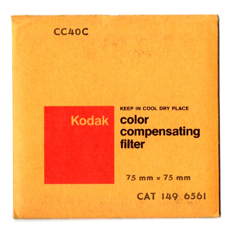 KODAK WRATTEN CC40C GELATIN FILTER  75 x 75 mm (3x3inch) - Brand New & Sealed - Image 1 of 1