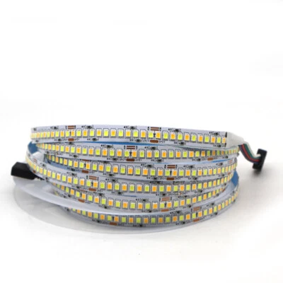 5m Double Color 2835 240Leds/m CW/WW Dual White CCT lamp DC 24V LED Strip Light  - Image 1 of 4