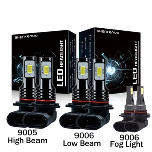 For Toyota Matrix 03-08 COB LED Headlight Hi-Lo Beam+Fog Light Kit 6000K White - Picture 1 of 11