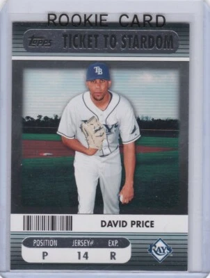 DAVID PRICE ROOKIE CARD 2009 Topps Ticket To Stardom Baseball TAMPA BAY RAYS RC - Image 1 of 2