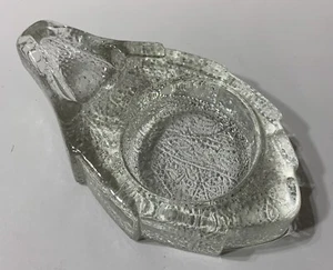 ¡¡HALLAZGO VINTAGE!! "Cenicero Pukeberg Glasbruk Suecia escandinavo VIDRIO DE HIELO 8"" PIPA" - Imagen 1 de 5