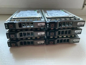 Lot of 6 HDD OEM DELL 300 GB 15k SAS 2.5" ST300MP0005 1MG200-150 06WC9D - Zdjęcie 1 z 2