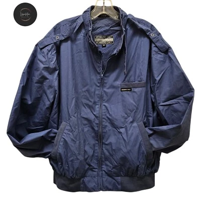 Members Only Y2K Bomber Jacket Men's Size 46 Blue Full Zip Side Front - Image 1 of 4