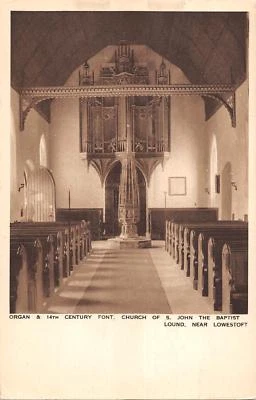 uk2364 century pont  church and st john the baptist near lowestoft real photo uk - Image 1 of 2