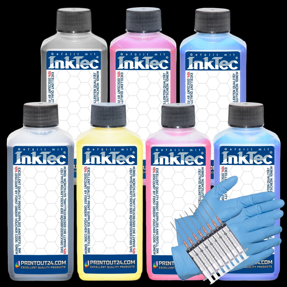 700Ml InkTec® Pigment Ink CISS Refill Ink Set For Epson Stylus Pro 7600 9600 - Image 1 of 4