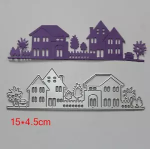 House Metal Cutting Dies Village Scrapbooking Craft Cut Embossing Card Making - Picture 1 of 1