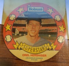 1990 Holsum Bread Superstars Discs Orel Hershiser #12 VGC