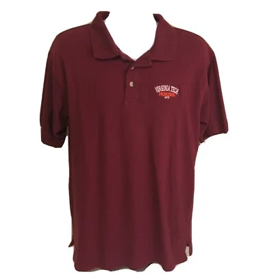 Red Oak Mens Polo Shirt XL VT Virginia Tech Hokies 100% Cotton Free Shipping! - Image 1 of 4