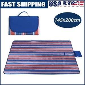 Picnic Blanket Waterproof Beach Mat Outdoor Camping Travel Folding Pad 145x200cm - Picture 1 of 4