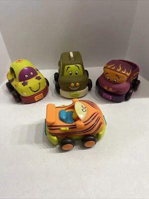 4 машины - Battat Just B You мягкий автомобиль с откидным верхом игрушечный автомобиль для малышей - Изображение 1 из 4