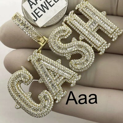 Colgantes en efectivo de circonitas cúbicas de plata de ley 925 maciza Foto 1 de 4