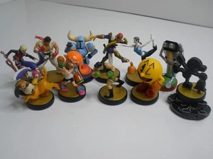 Ryu Mac Shulk Inkling Pac-Man Shovel Knight Wii Lot of 11 Figure Nintendo Amiibo - Picture 1 of 12