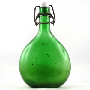 Ancienne Bouteille VERRE MOULÉ Vintage Vert Emeraude, Armagnac? antique bottle - Picture 1 of 12