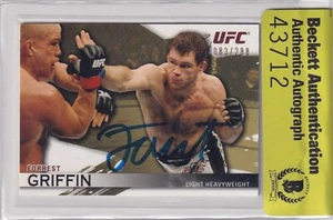 Forrest Griffin Signed 2010 Topps UFC Knockout Gold Card #33 BAS COA #d/288 Auto - Picture 1 of 18