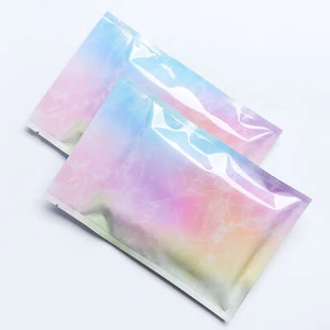 100 glänzende Regenbogen Batik Farbe Geruchsdicht Mylar Folie Lebensmittel Verpackung Beutel - Bild 1 von 11