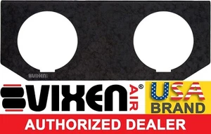 DUAL 2" GAUGE METAL DASH PANEL BRACKET FOR SUSPENSION/AIR RIDE/BAGS BLACK VXF2GP - Picture 1 of 4