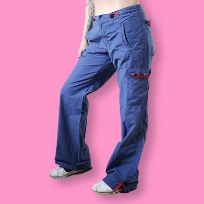 Abercrombie & Fitch Y2k Vintage Track Pants Womens Blue Sz 6 Medium Athletic - Image 1 of 4