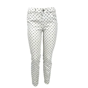 Ann Taylor Modern Fit Daisy Print Casual Slim Ankle Jeans Blue White Size 2 - Picture 1 of 9