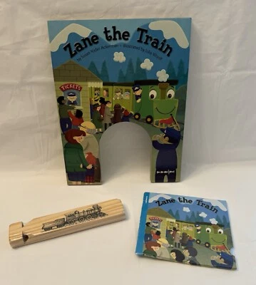 Discovery Toys Zane the Train Book / CD / Whistle  Board Book Set - Image 1 of 4