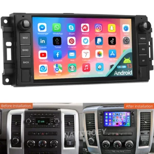 For 2009-2012 Dodge Ram Android 13 7" Car Stereo Radio GPS Navigation WiFi BT FM - Picture 1 of 21