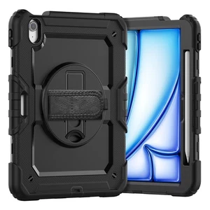 4in1 Hülle für Apple iPad Air 11 2024 M4 Cover+Ständer+Gurt Tasche Case - Picture 1 of 9