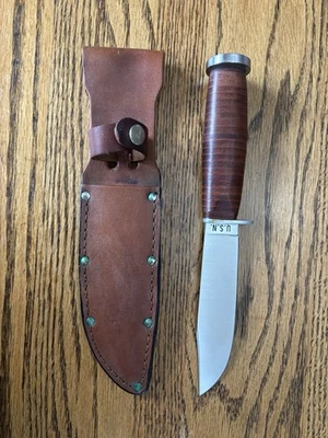 Cuchillo Vaina Camillus NY De Colección Hoja de 5” USN Marina Sin Usar Hecho en EE. UU. 🇺🇸 Foto 1 de 4