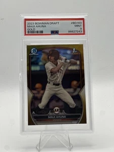 2023 BOWMAN DRAFT MAUI AHUNA GOLD Bd163 Psa 9 - Picture 1 of 2
