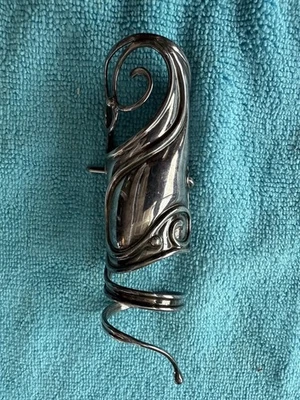 Vintage JANINA Nielsen Denmark Danish Silver Ponytail Holder 5 1/4” Long Cosplay - Image 1 of 4