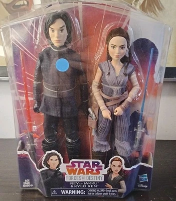 Star Wars Forces of Destiny Rey of Jakku and Kylo Ren Figures New In Damaged Box - Image 1 of 4