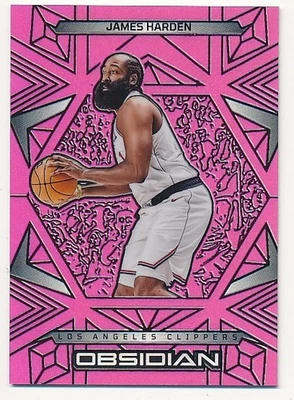 JAMES HARDEN 2024-25 PANINI OBSIDIANA GRABADO ELÉCTRICO ROSA INUNDACIÓN #50 SP #16/49 COMO NUEVO Foto 1 de 2