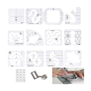 Free Motion Quilting Template,14pcs Free Motion Quilting Template Rulers Set ... - Picture 1 of 7