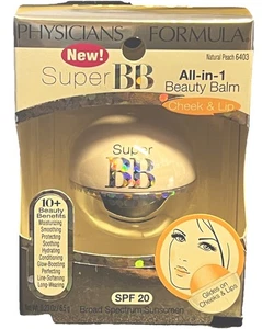 Physicians Formula Super BB All-in-1 Cheek & Lip Beauty Balm- Natural Peach 6403 - Picture 1 of 8