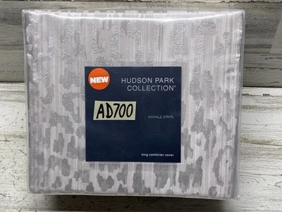 Funda nórdica Hudson Park Collection Animale Stripe King color topo nueva Foto 1 de 4