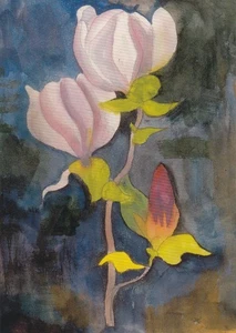 Postkarte: Hermann Hesse -Magnolienblüte - Picture 1 of 1