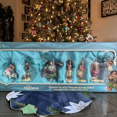 NEW Disney Store MOANA Ornament Set of 6 Collectors Limited Edition 5000 NIB - Image 1 of 4