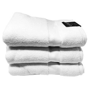 Lauren Ralph Lauren Wescott Sailcloth White Set Of 3 Bath Towels NWT - Picture 1 of 7