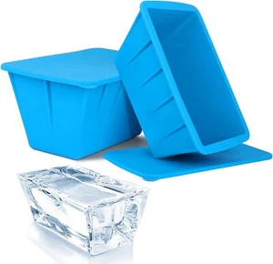 Large Ice Block Molds for Ice Bath 8lB2Pack Extra Large Ice Block MoldSilicon... - Picture 1 of 5