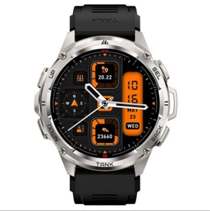 KOSPET TANK T3 Ultra SILVER GPS Smart Watch 470mAh 50M Waterproof AMOLED Display - Picture 1 of 16
