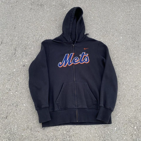 Nike Team New York Mets Hoodie Men’s Size L Swoosh Black Sweatshirt Cover