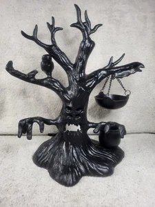 Yankee Candle Halloween Tree Black Metal Tealight/Tart Warmer Vintage Rare ~HTF~ - Picture 1 of 15