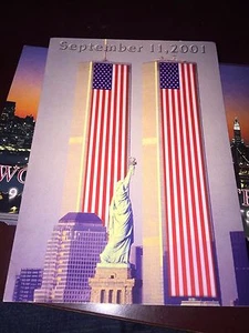 Postal de recuerdo de las Torres Gemelas Nueva York 11 de septiembre de 2001 nueva como nueva y rara - Imagen 1 de 2