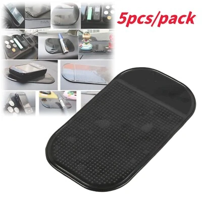 5Pcs/Pack Black Car Anti-slip Mat Car Dashboard Windshield Sticky Pad Holder - Image 1 of 4