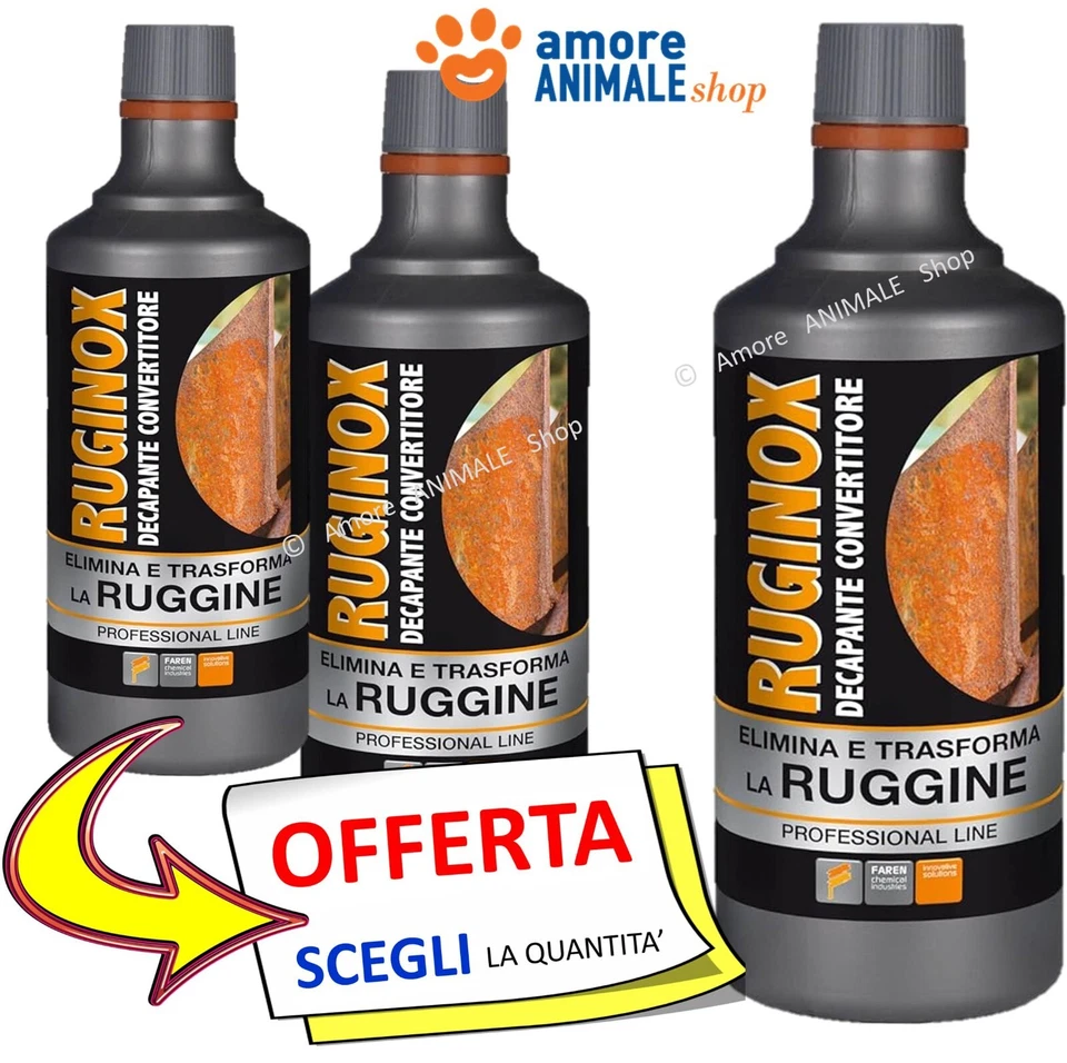 Faren RUGINOX → 250 ml Spray / 750 ml - Decapante e Convertitore Anti Ruggine